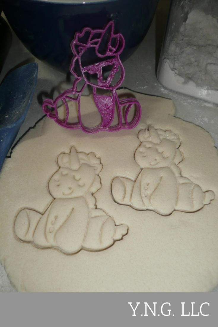 Unicorn Sitting Magical Creature Animal Cookie Cutter Made In USA PR2183