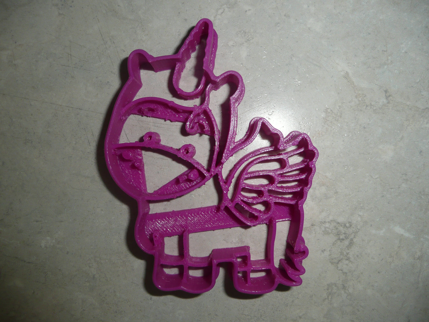 6x Unicorn Standing Fondant Cutter Cupcake Topper 1.75 IN USA FD2184