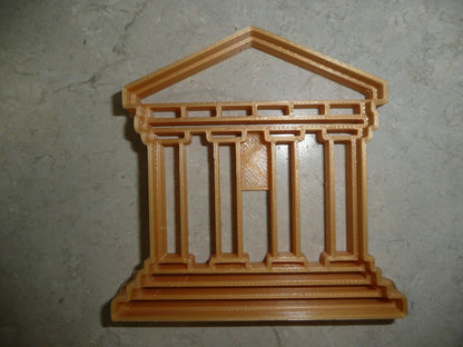 6x Parthenon Temple Fondant Cutter Cupcake Topper 1.75 IN USA FD2196