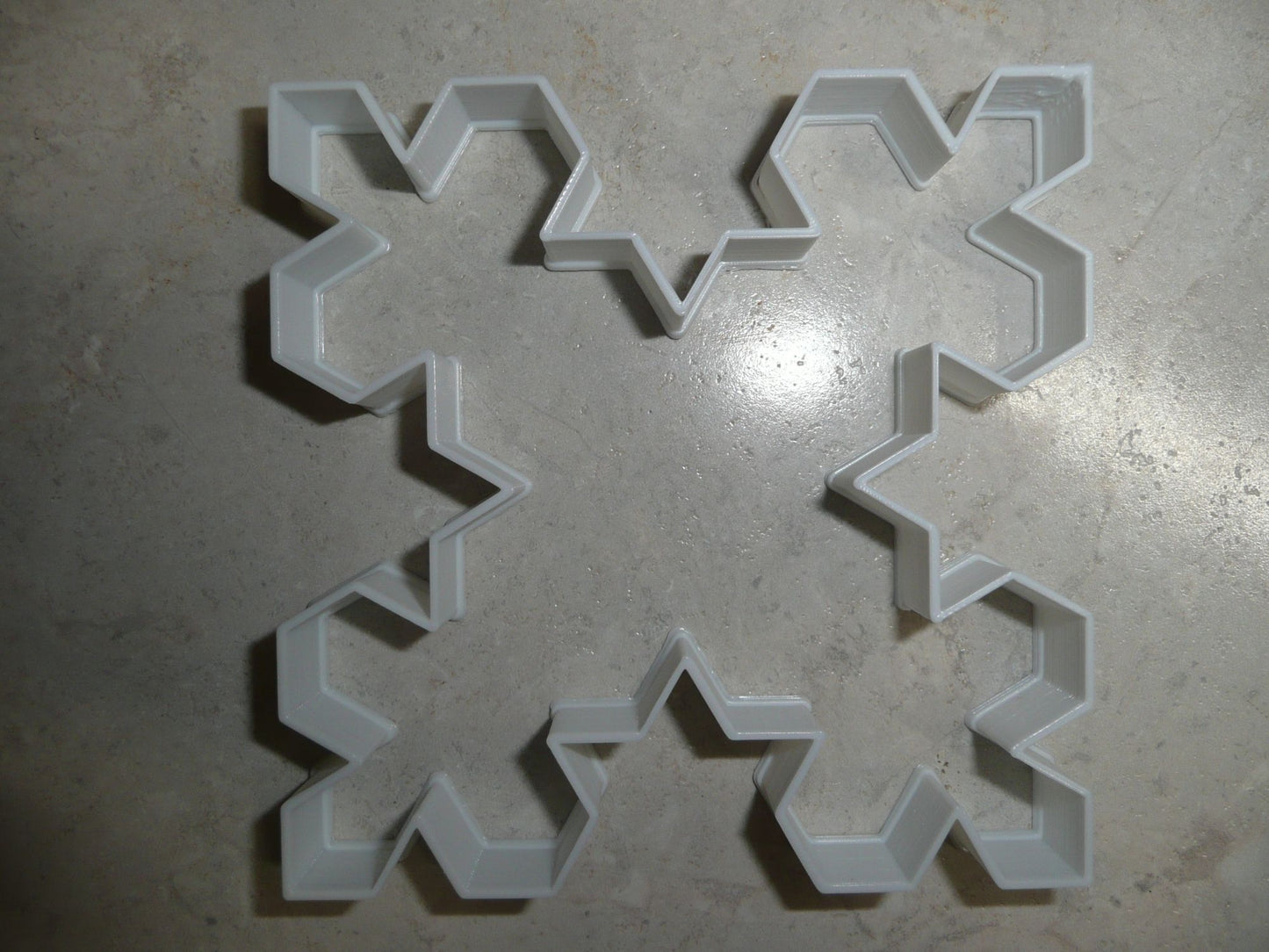 Snowflake Outline Koch Shape Winter Season Cookie Cutter Made In USA PR2202