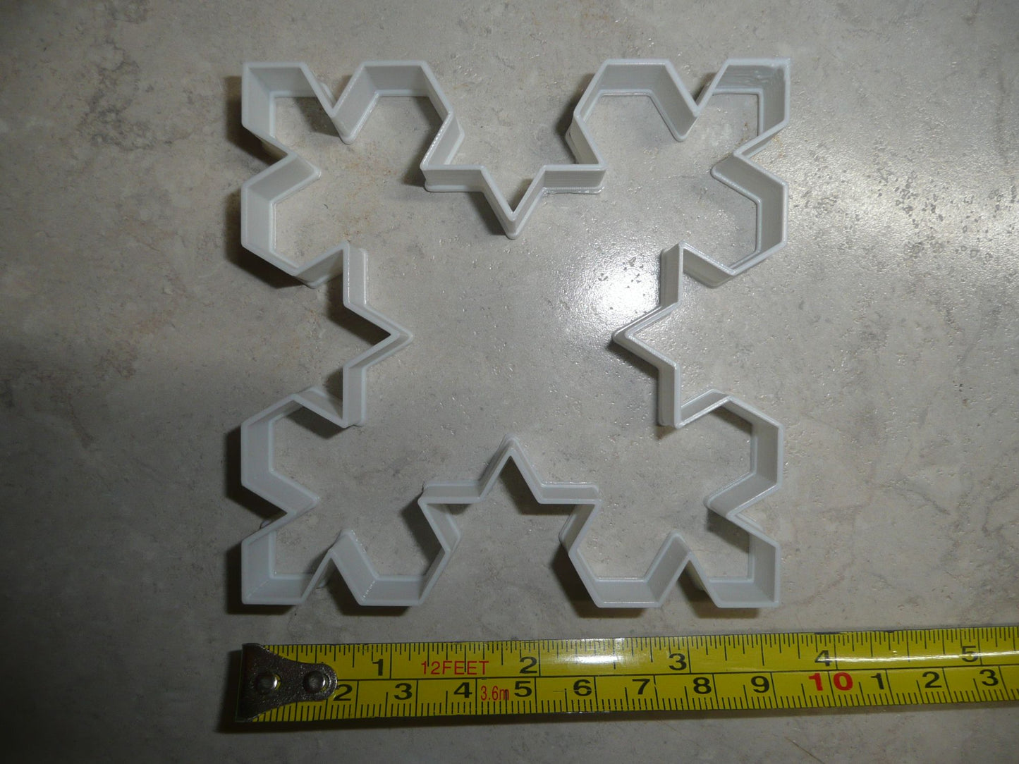 Snowflake Outline Koch Shape Winter Season Cookie Cutter Made In USA PR2202