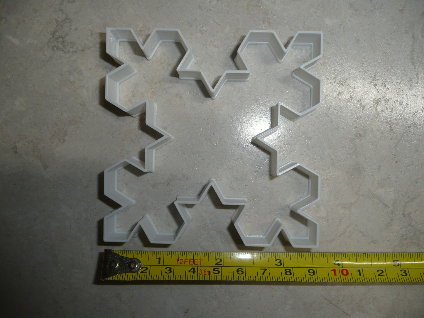 Snowflake Outline Koch Shape Winter Season Cookie Cutter Made In USA PR2202