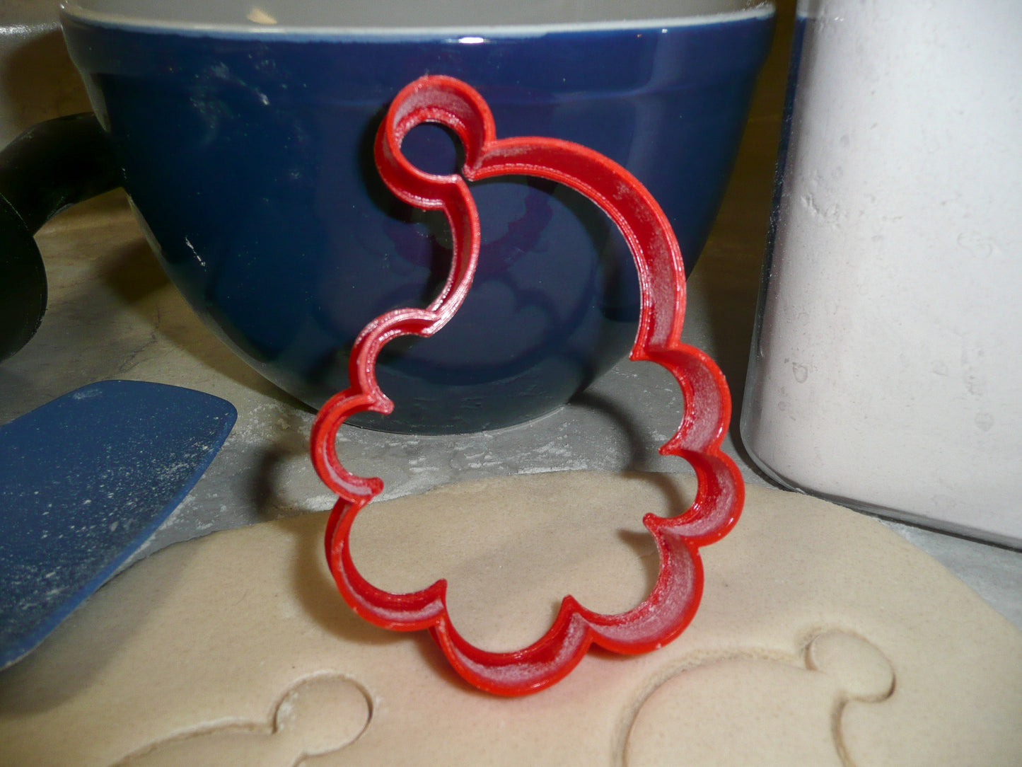 Santa Claus With Hat Outline Christmas Cookie Cutter Made In USA PR2204