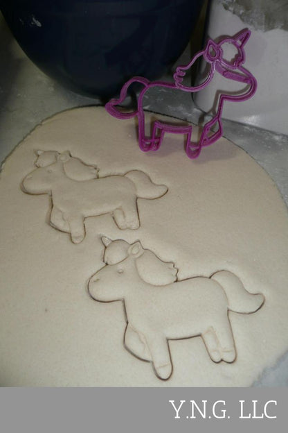 Unicorn Magical Horse with Sprialed Horn Cookie Cutter Made In USA PR2303