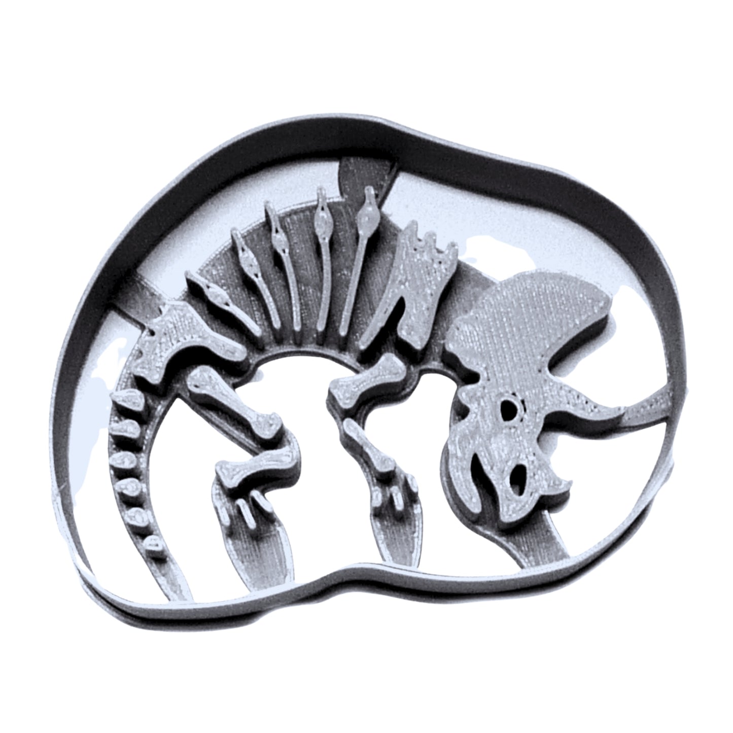 Triceratops Detailed Fossil Skeleton Dinosaur Cookie Cutter Made In USA PR2397