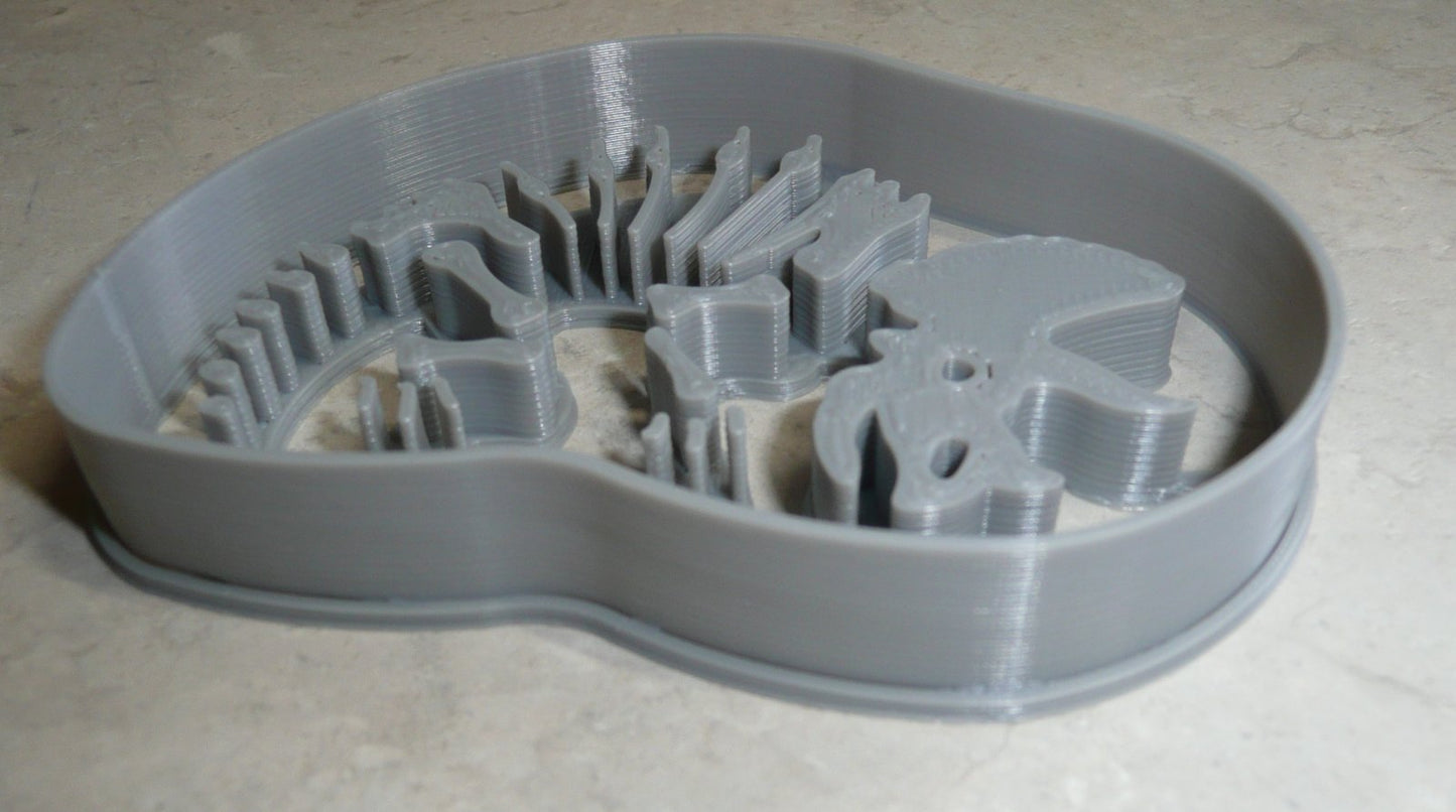 Triceratops Detailed Fossil Skeleton Dinosaur Cookie Cutter Made In USA PR2397