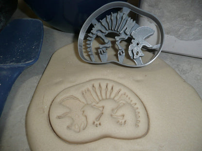 Triceratops Detailed Fossil Skeleton Dinosaur Cookie Cutter Made In USA PR2397