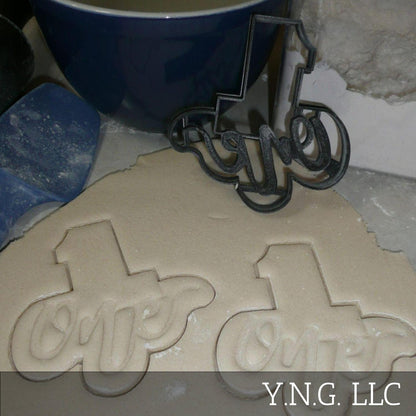 Number One 1 With Word Birthday Anniversary Cookie Cutter Made In USA PR2402