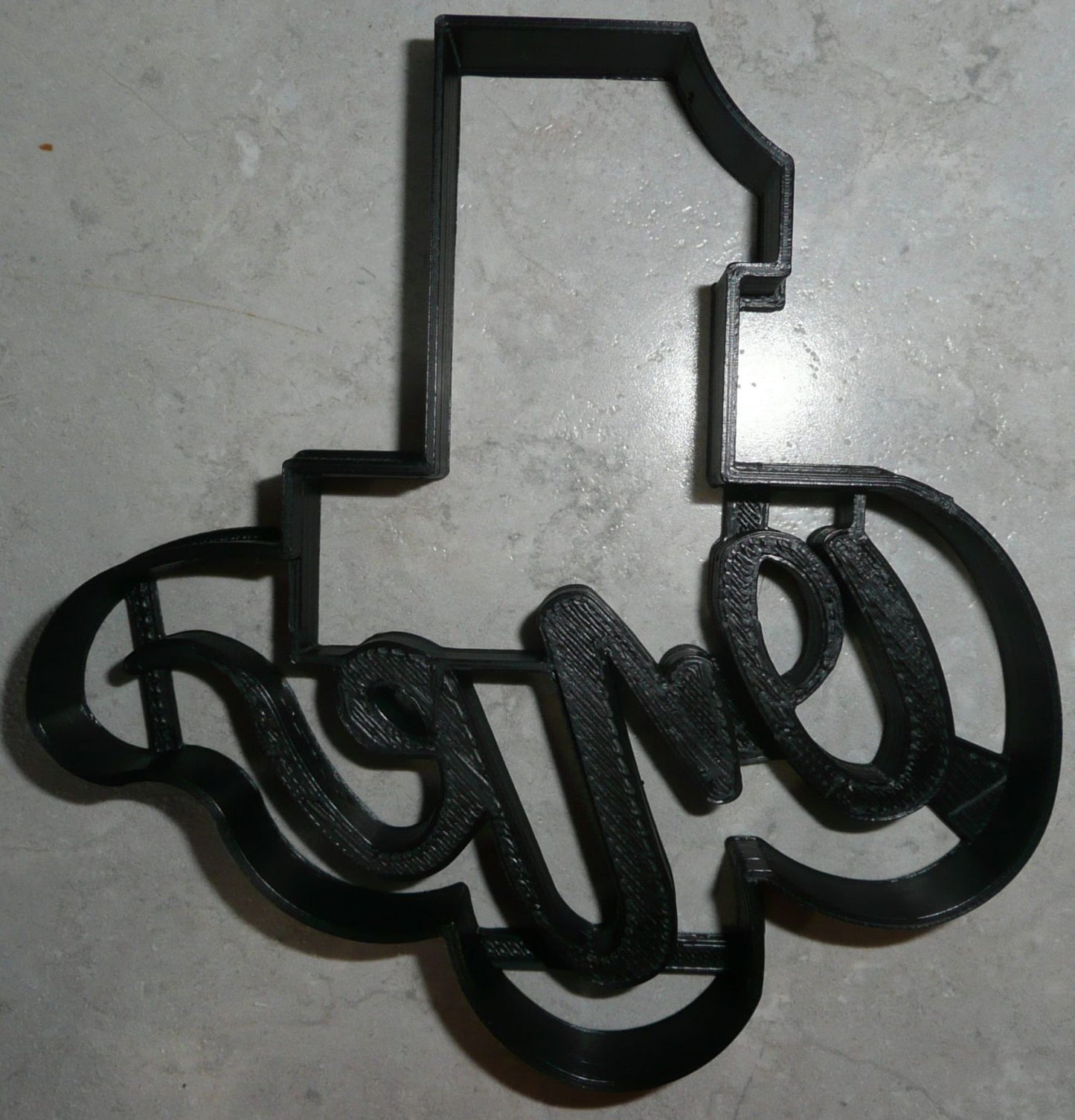 Number One 1 With Word Birthday Anniversary Cookie Cutter Made In USA PR2402