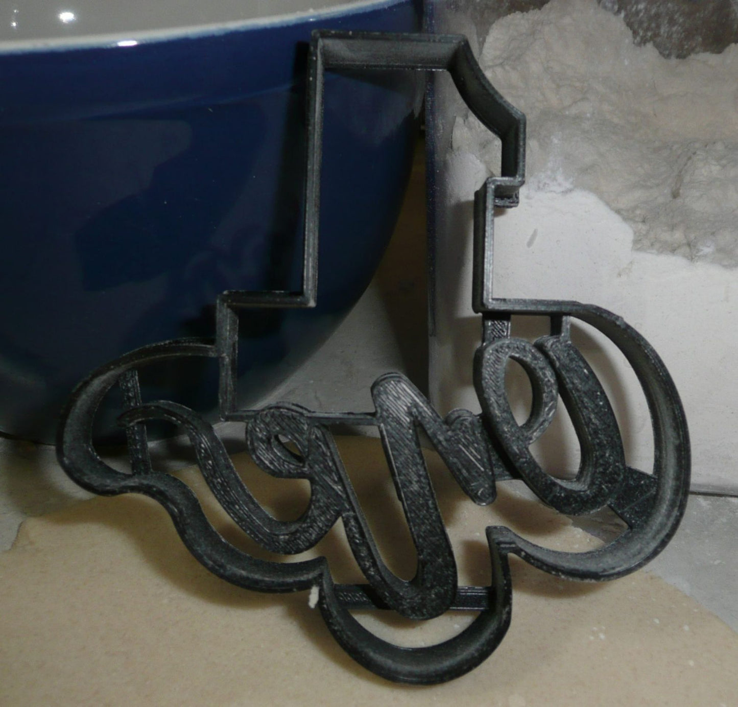 Number One 1 With Word Birthday Anniversary Cookie Cutter Made In USA PR2402