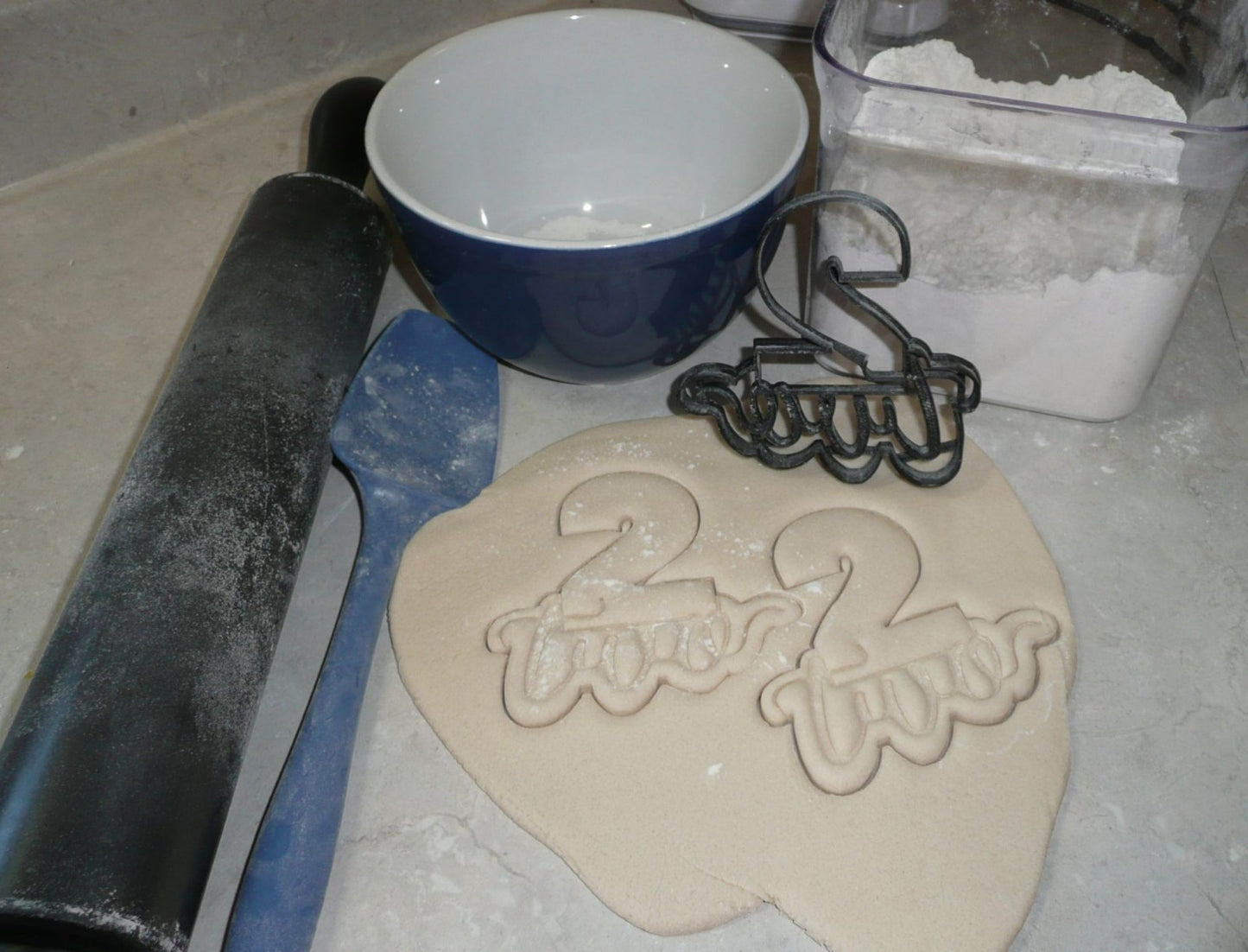 Number Two 2 With Word Birthday Anniversary Cookie Cutter Made In USA PR2403