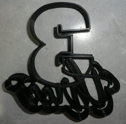 Number Three 3 With Word Birthday Anniversary Cookie Cutter Made In USA PR2404