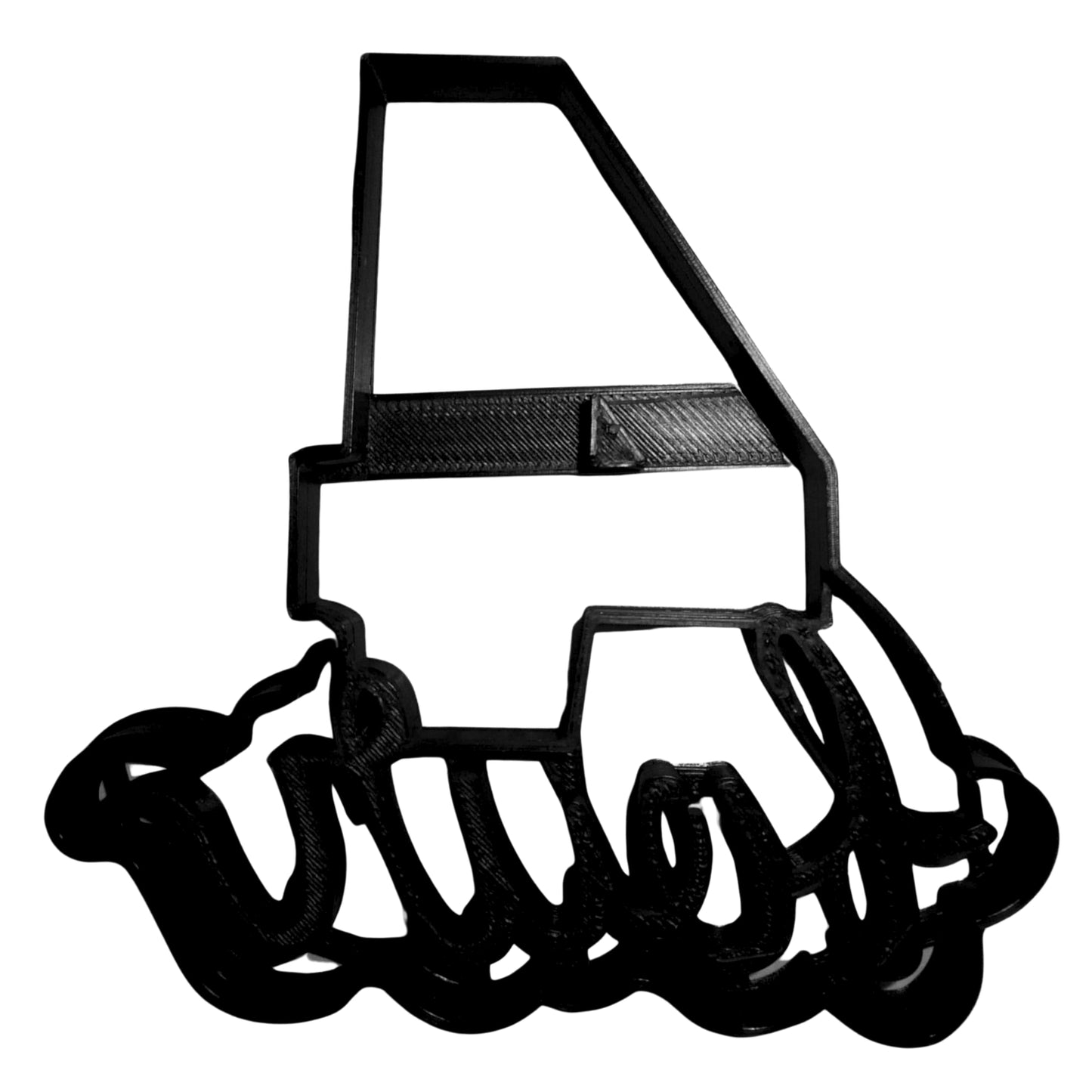 Number Four 4 With Word Birthday Anniversary Cookie Cutter Made In USA PR2405