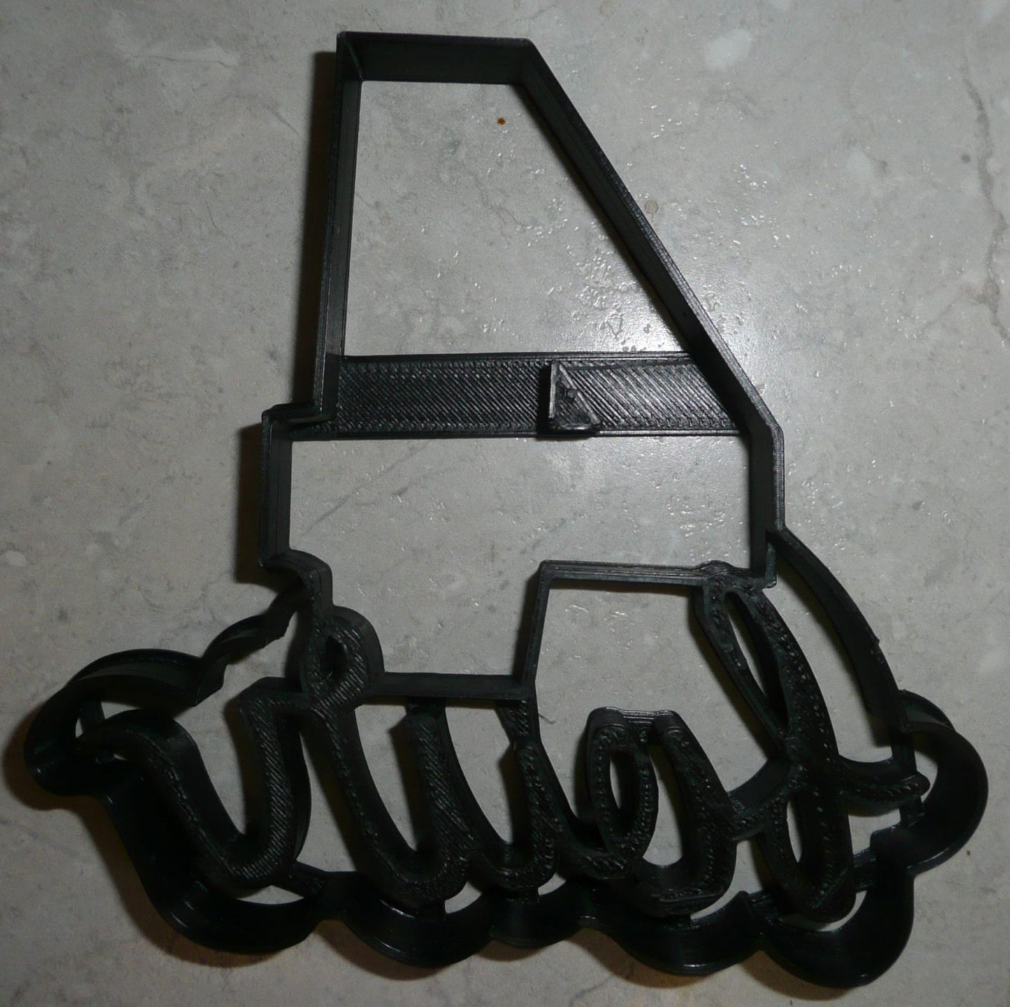 Number Four 4 With Word Birthday Anniversary Cookie Cutter Made In USA PR2405