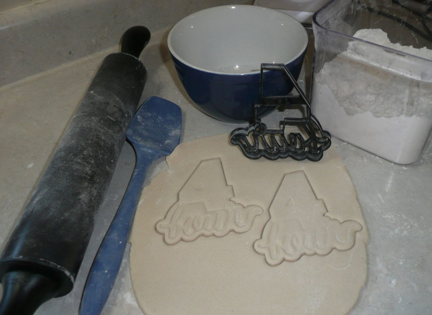 Number Four 4 With Word Birthday Anniversary Cookie Cutter Made In USA PR2405