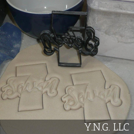 Number Seven 7 With Word Birthday Anniversary Cookie Cutter Made In USA PR2408