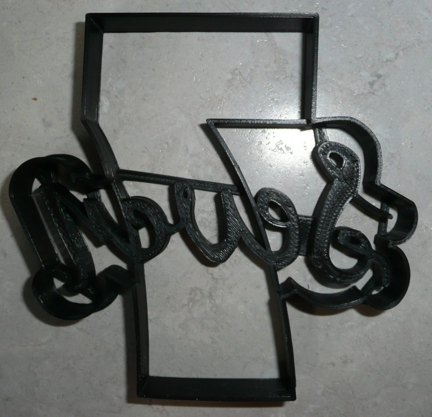 Number Seven 7 With Word Birthday Anniversary Cookie Cutter Made In USA PR2408