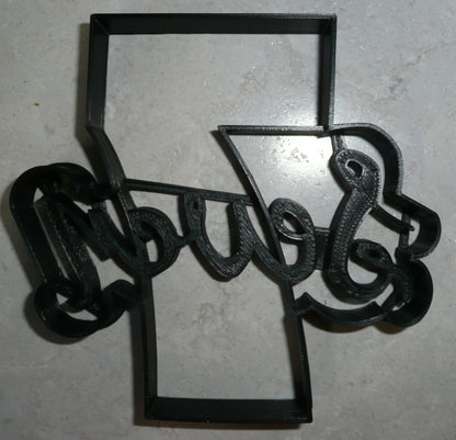 Number Seven 7 With Word Birthday Anniversary Cookie Cutter Made In USA PR2408