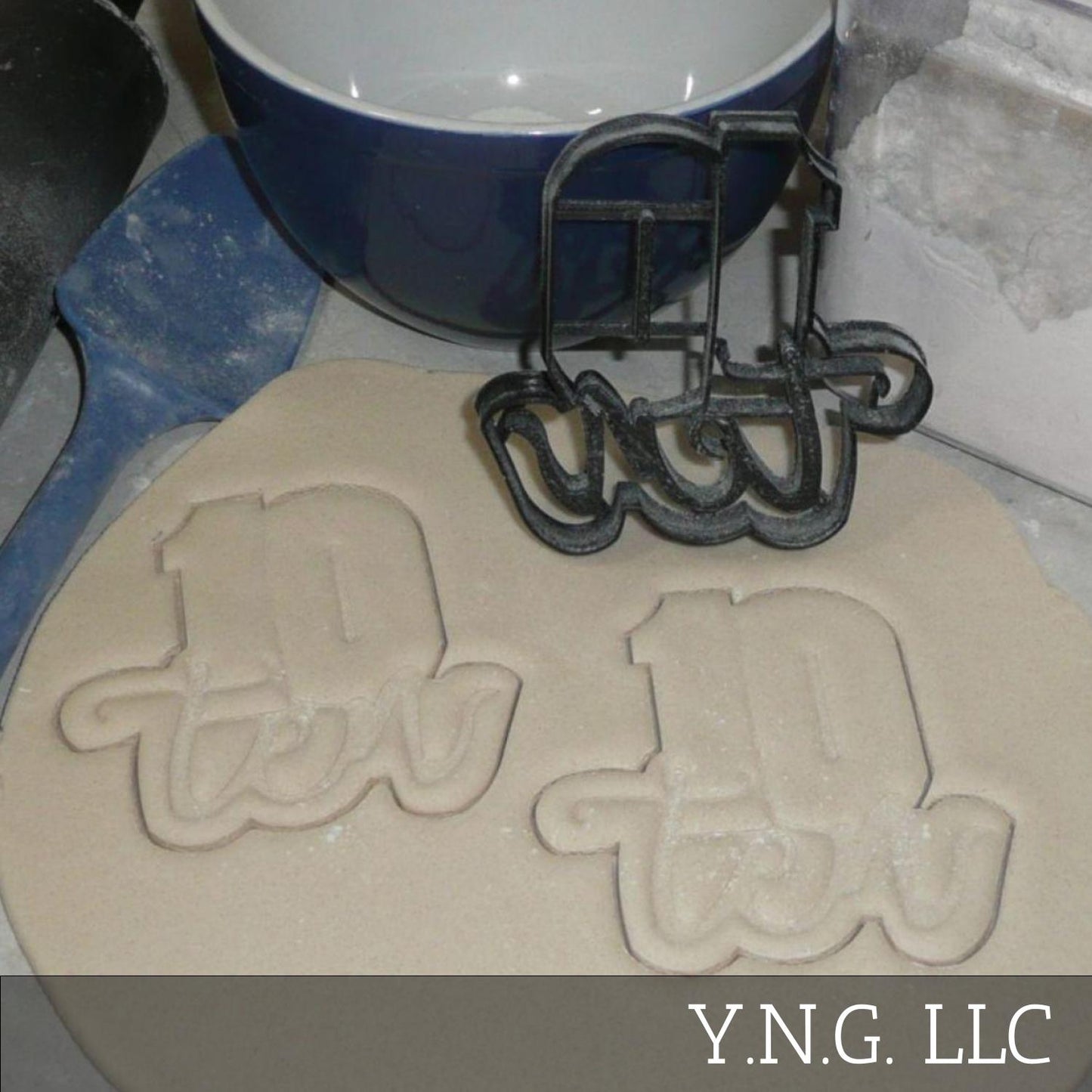 Number Ten 10 With Word Birthday Anniversary Cookie Cutter Made In USA PR2411