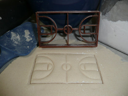 Basketball Court Detailed Hoops Team Sport Cookie Cutter Made In USA PR2420