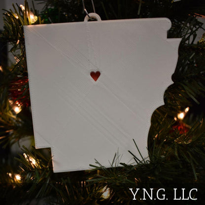 Arkansas State Little Rock Heart Ornament Christmas Decor USA PR244-AR