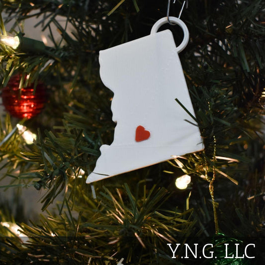 Washington DC Capital Heart Ornament Christmas Decor USA PR244-DC