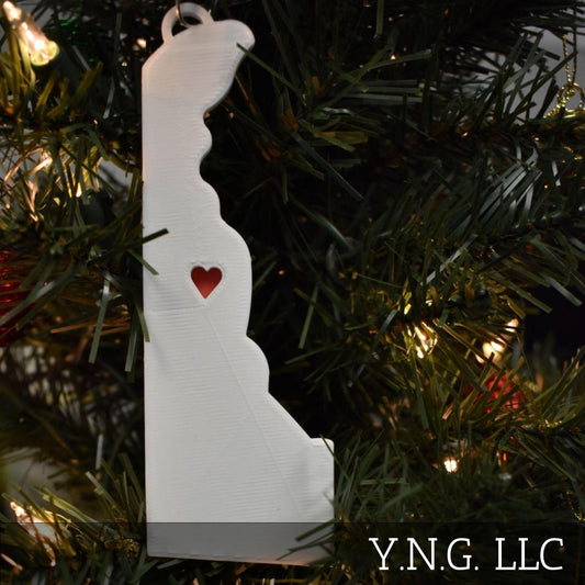 Delaware State Dover Heart Ornament Christmas Decor USA PR244-DE