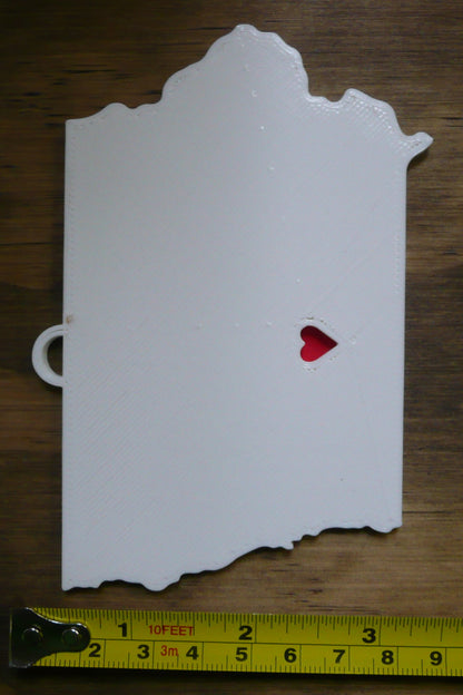 Iowa State Des Moines Heart Ornament Christmas Decor USA PR244-IA
