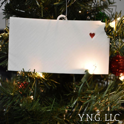 Kansas State Topeka Heart Ornament Christmas Decor USA PR244-KS