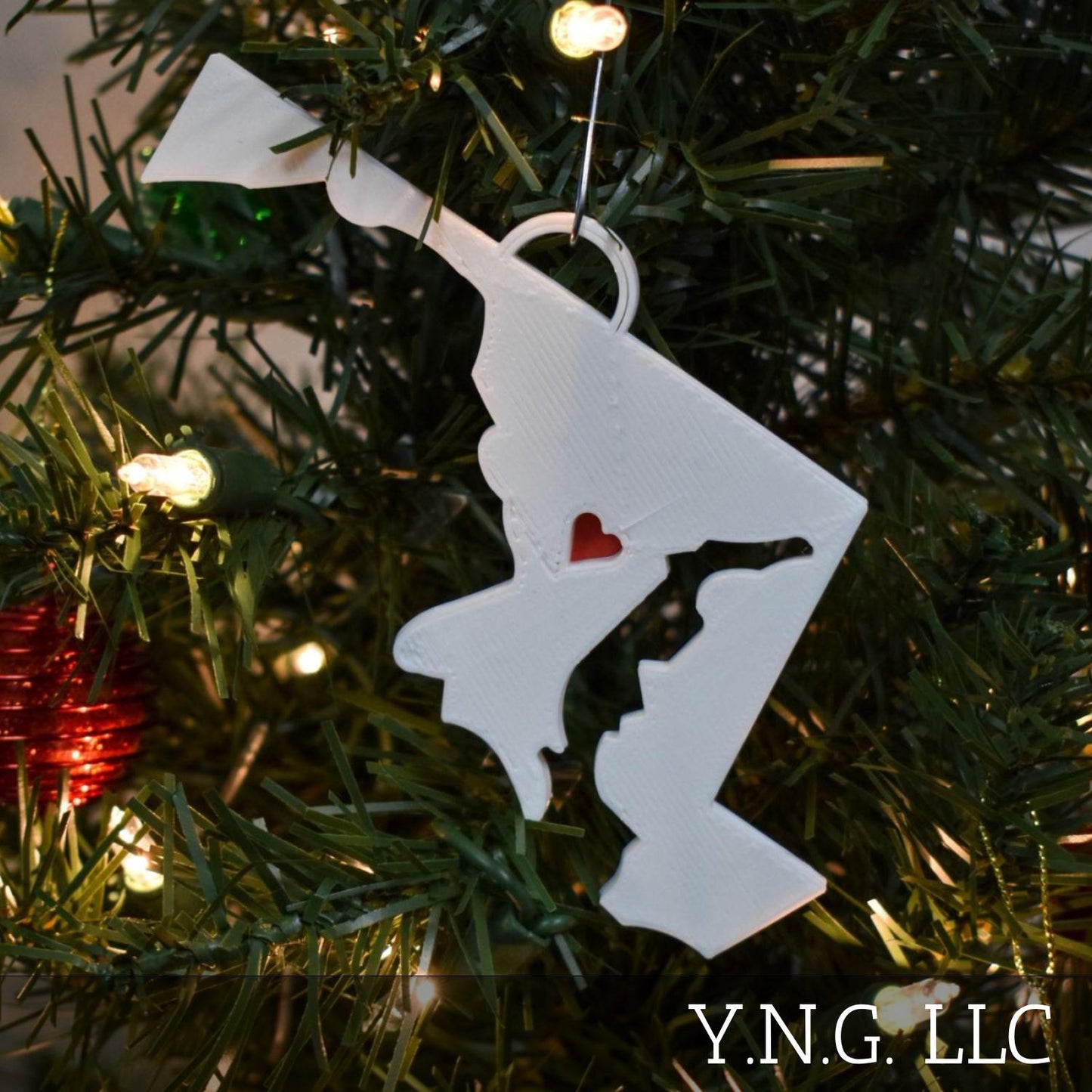 Maryland State Annapolis Heart Ornament Christmas Decor USA PR244-MD