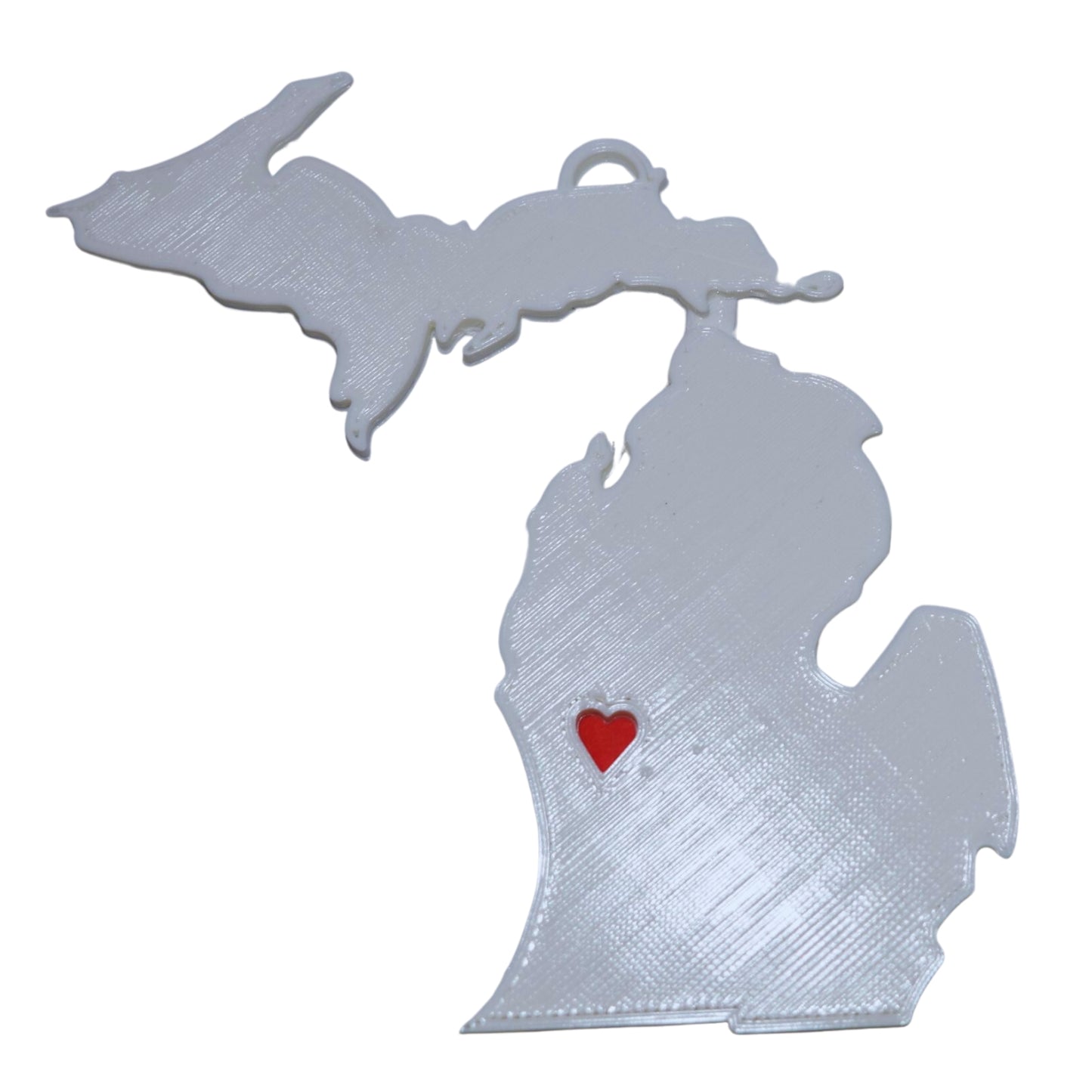 Michigan State Lansing Heart Ornament Christmas Decor USA PR244-MI