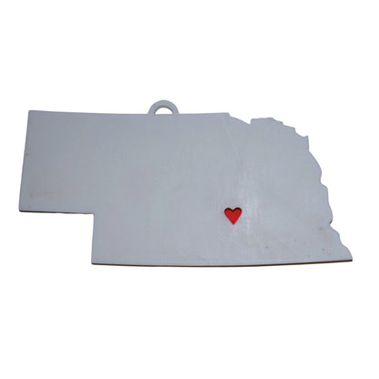 Nebraska State Lincoln Heart Ornament Christmas Decor USA PR244-NE