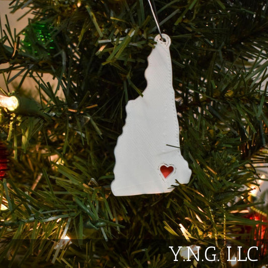 New Hampshire State Concord Heart Ornament Christmas Decor USA PR244-NH