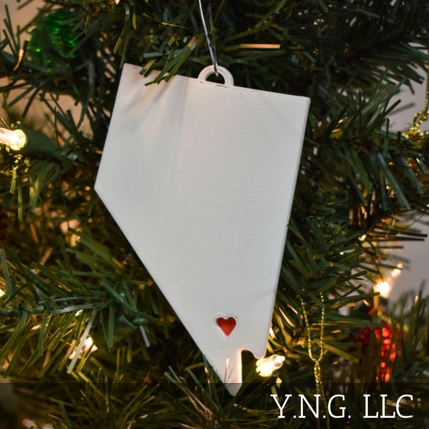 Nevada State Carson City Heart Ornament Christmas Decor USA PR244-NV
