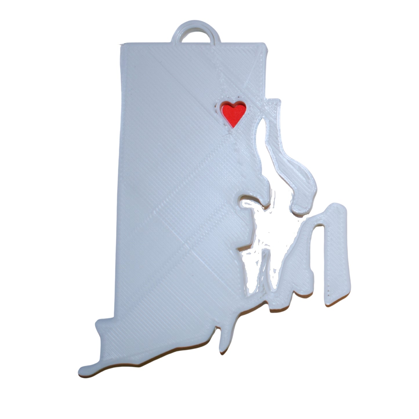 Rhode Island State Providence Heart Ornament Christmas Decor USA PR244-RI