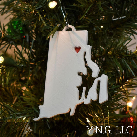 Rhode Island State Providence Heart Ornament Christmas Decor USA PR244-RI