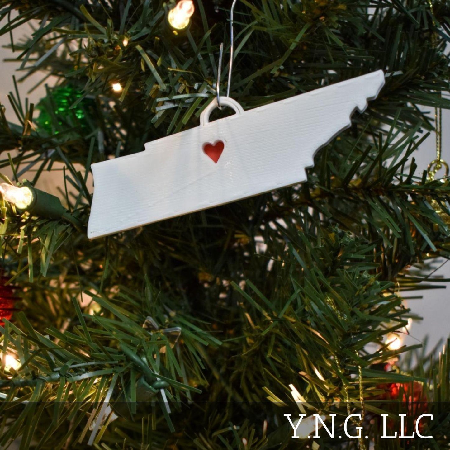 Tennessee State Nashville Heart Ornament Christmas Decor USA PR244-TN