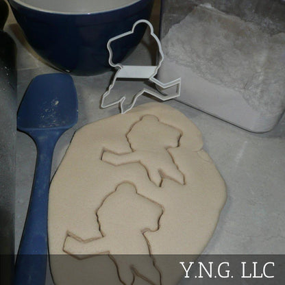 Ice Hockey Player With Stick Outline Cookie Cutter Made In USA PR2483