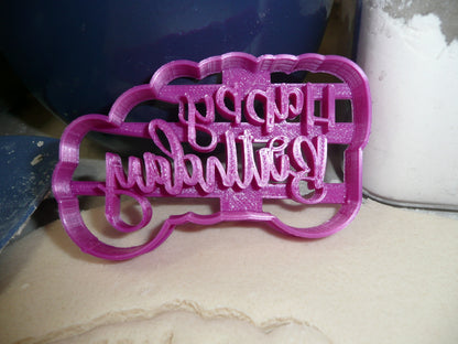 Happy Birthday Words Fun Font Party Celebration Cookie Cutter Made In USA PR2514