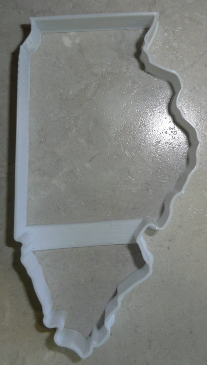 6x State of Illinois Fondant Cutter Cupcake Topper 1.75 IN USA FD2716