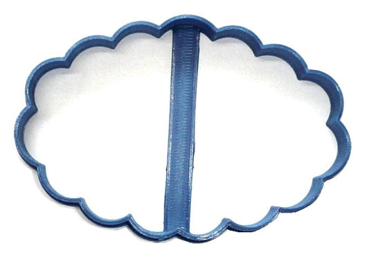 6x Oval Frame Plaque Fondant Cutter Cupcake Topper 1.75 IN USA FD273