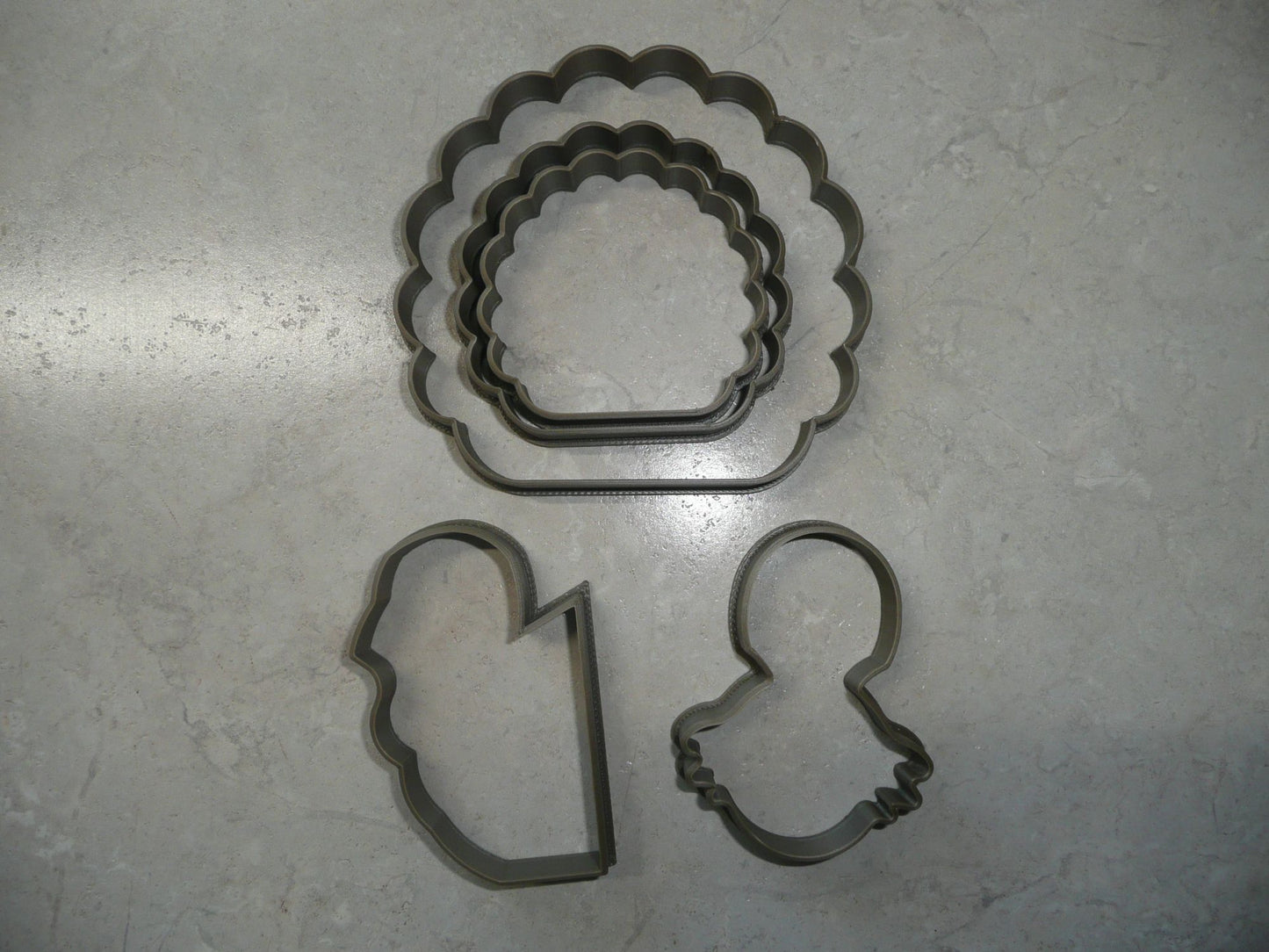 Turkey 5 Piece Set Thanksgiving Holiday Cookie Cutter Made In USA PR2973