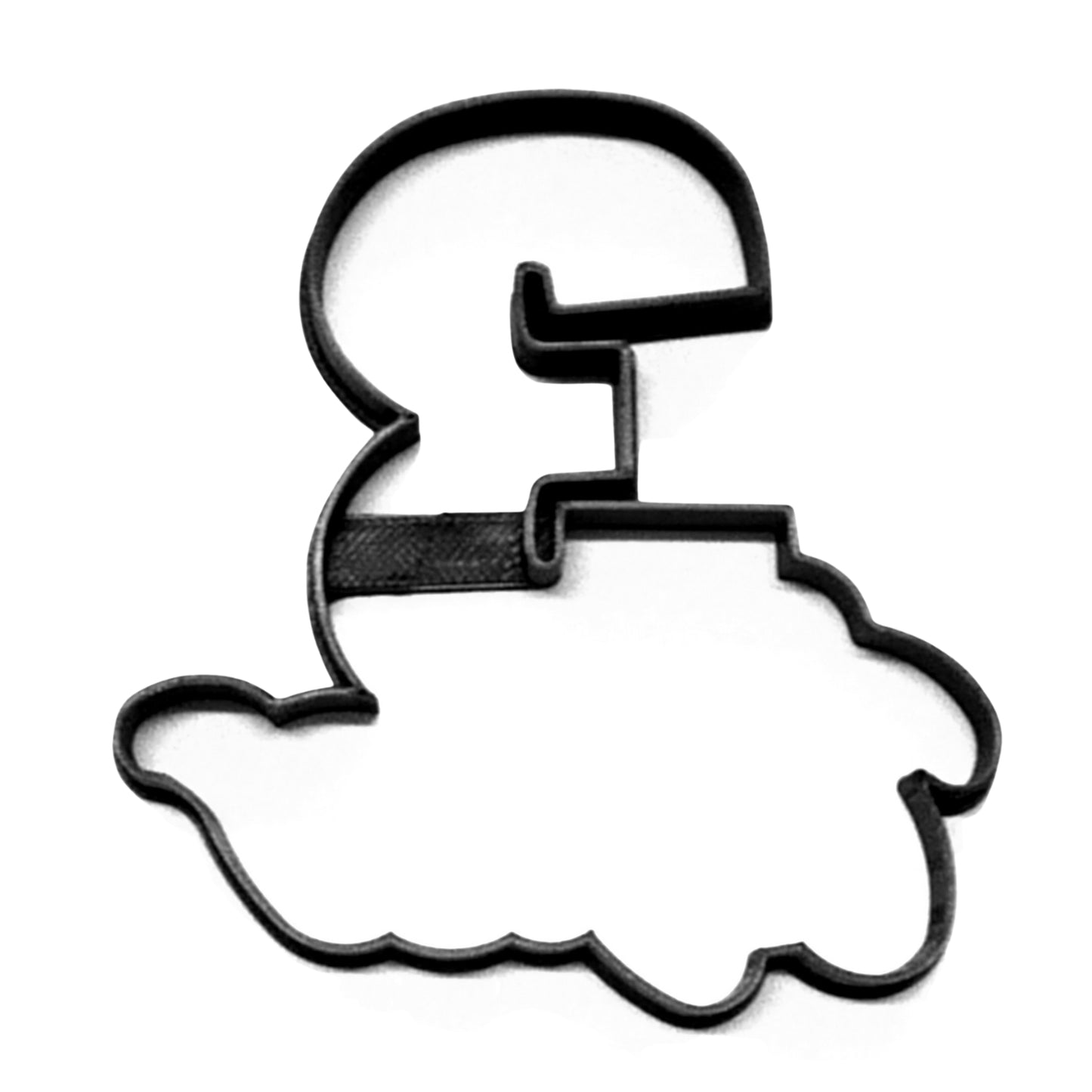 Number Three 3 Outline Fancy Word Birthday Cookie Cutter Made In USA PR3003