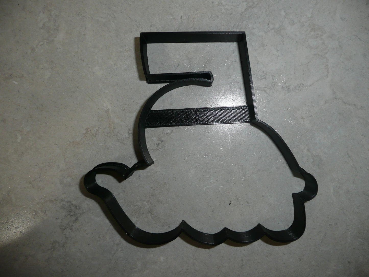 Number Five 5 Outline Fancy Word Birthday Cookie Cutter Made In USA PR3005