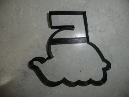 Number Five 5 Outline Fancy Word Birthday Cookie Cutter Made In USA PR3005