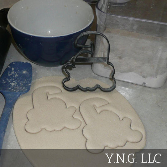 Number Six 6 Outline Fancy Word Birthday Cookie Cutter Made In USA PR3006