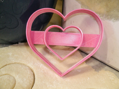 Double Heart Love Wedding Anniversary Cookie Cutter Made In USA PR301