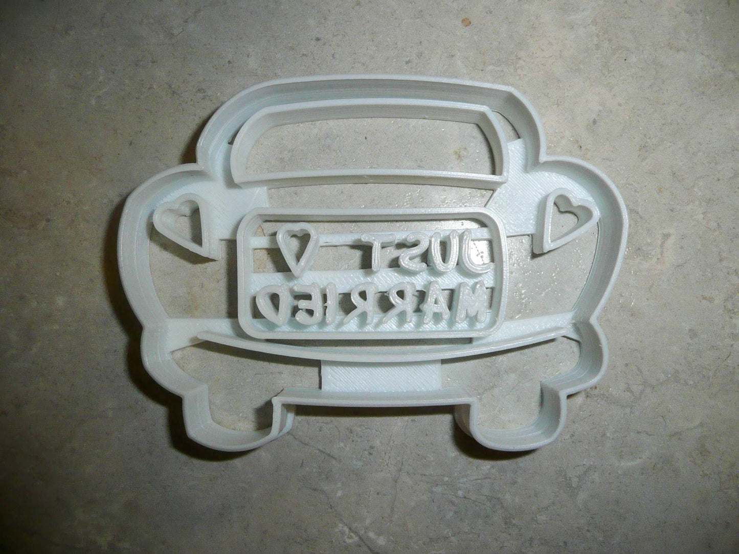 Just Married Sign On Wedding Getaway Car Cookie Cutter Made In USA PR3012