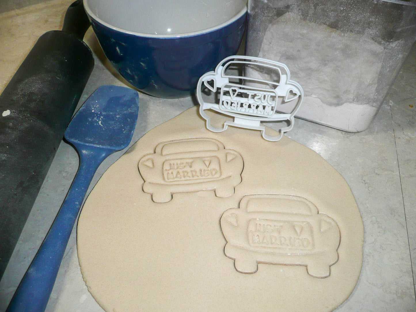 Just Married Sign On Wedding Getaway Car Cookie Cutter Made In USA PR3012