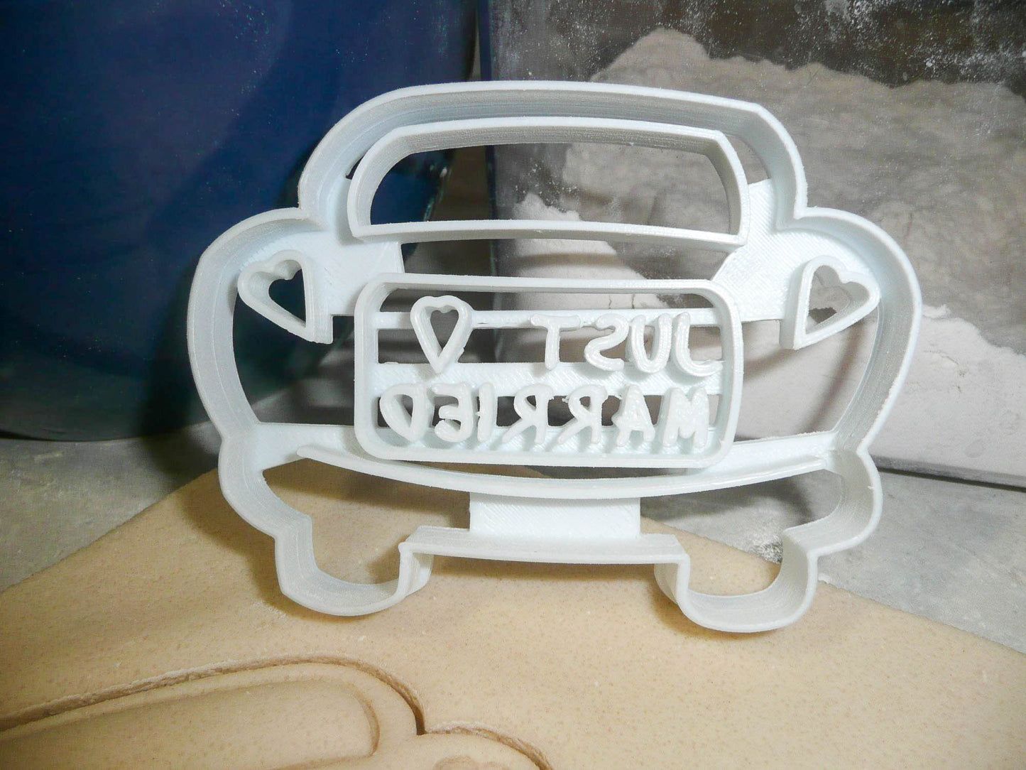 Just Married Sign On Wedding Getaway Car Cookie Cutter Made In USA PR3012
